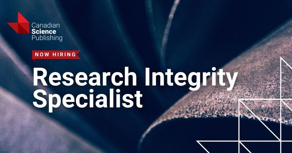 Social card promoting Canadian Science Publishing's Research Integrity Specialist job posting. 