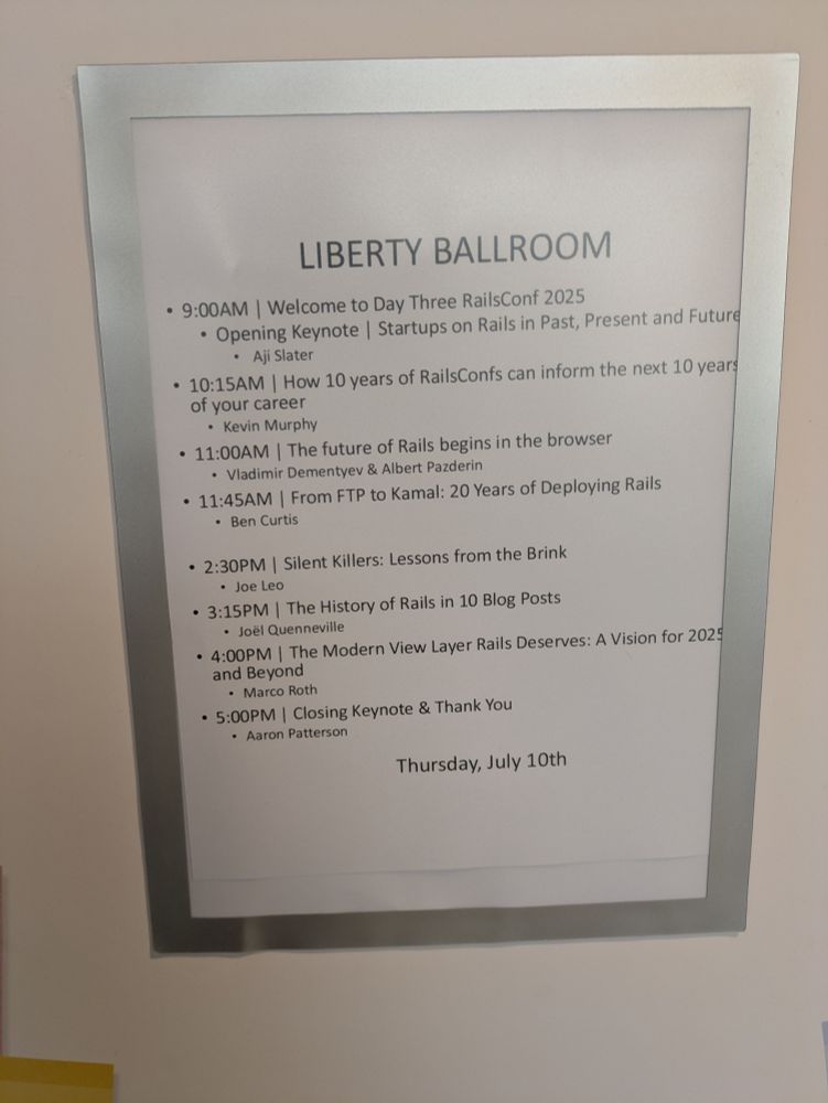 RailsConf day 3 schedule