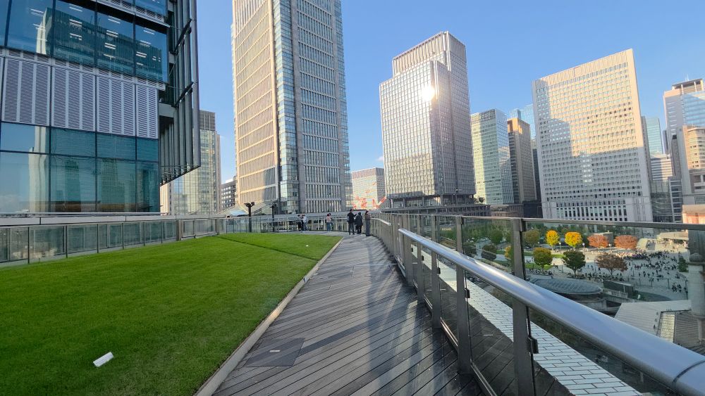 A photo of the rooftop area close to Tokyo station