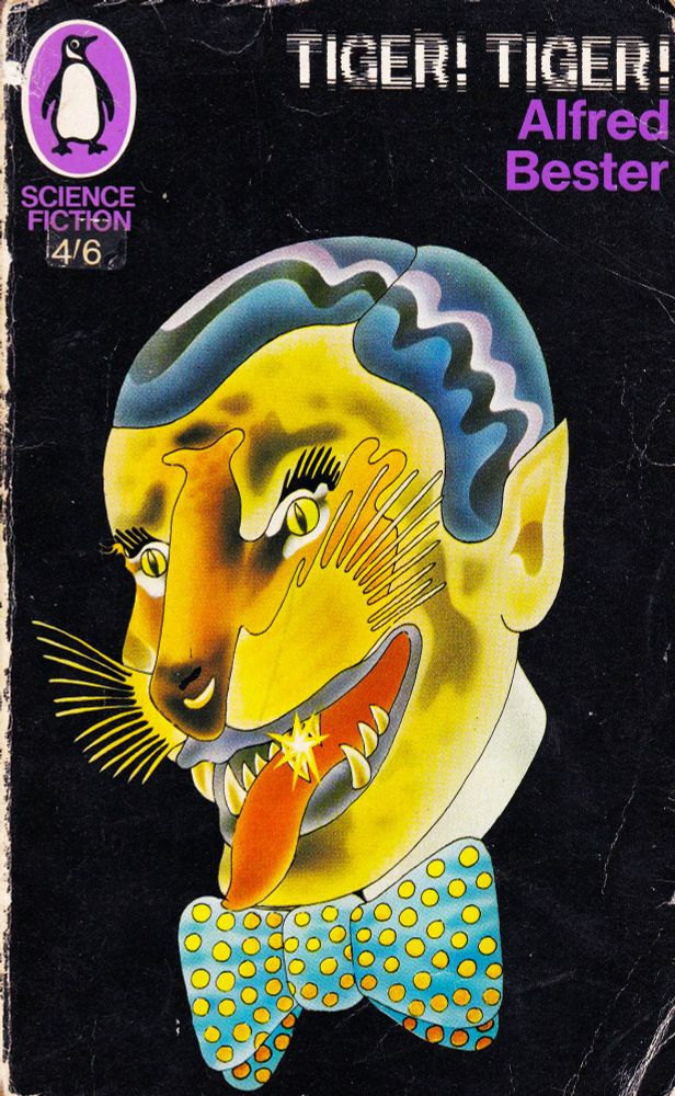 Cover to a UK paperback edition of Alfred Bester's "Tiger Tiger"