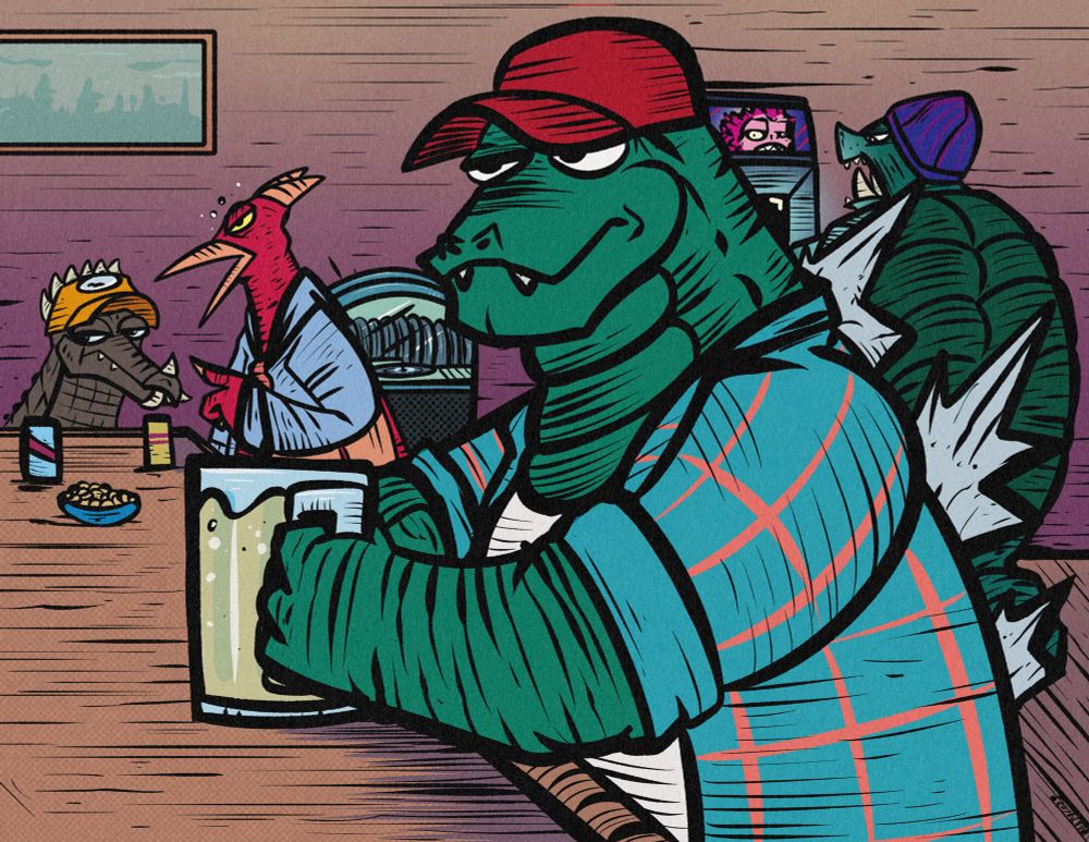 So a bunch of kaiju walk into a bar 