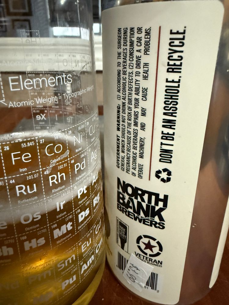 poured beer and label telling me not to be an asshole. recycle the can. i will. 