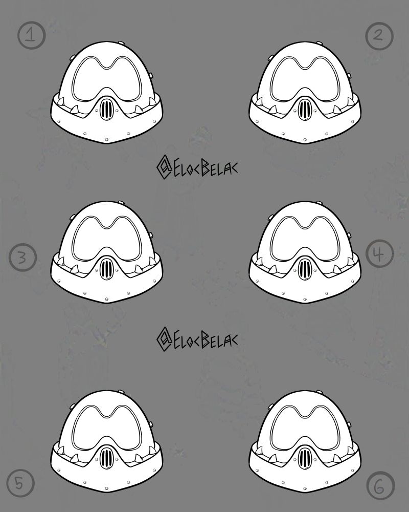 6 blank faced Kastelan heads.