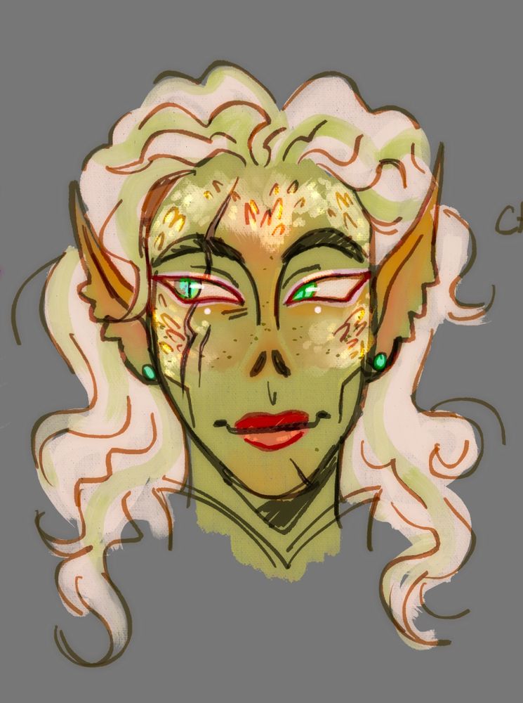 a headshot of a friends TAV, they are a githyanki