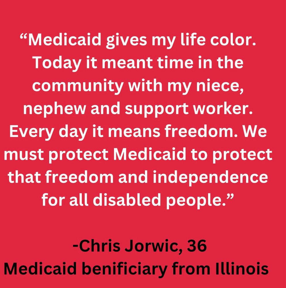 Photo with the quote about Medicaid 
