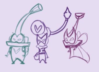 Extention Corps from mario and luigi brothership as Pikmin :3