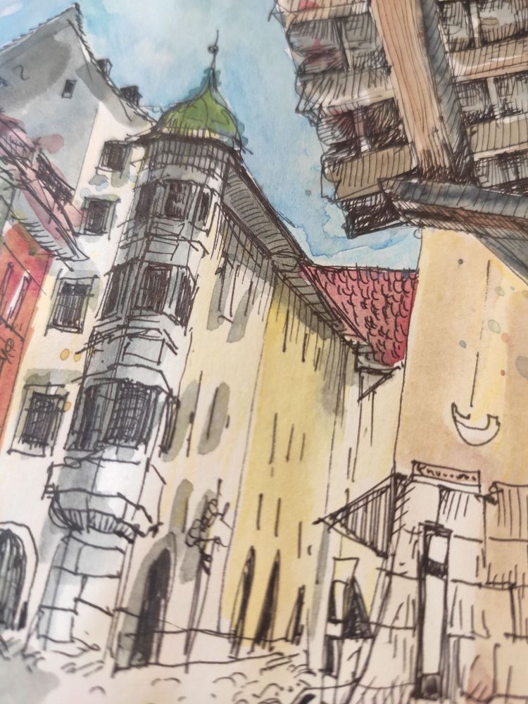Zeichnung Usk Stadt Schaffhausen