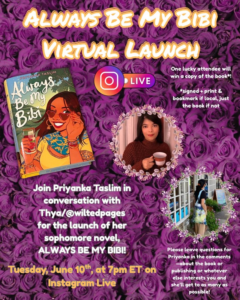 Poster for the virtual event. All details in caption except that one attendee will win a free copy.