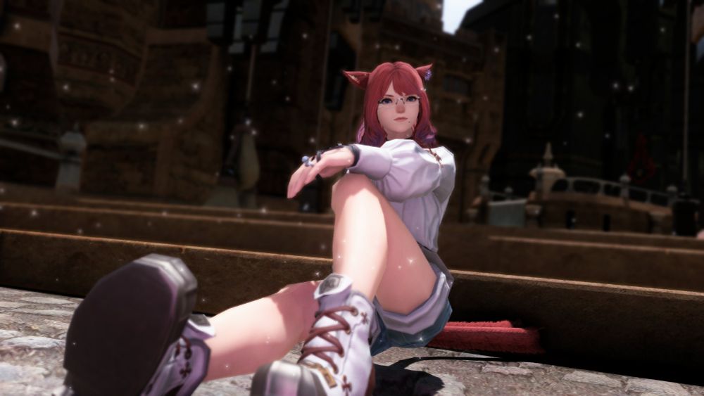 Miqo'te Warrior of Light in A Realm Reborn attire