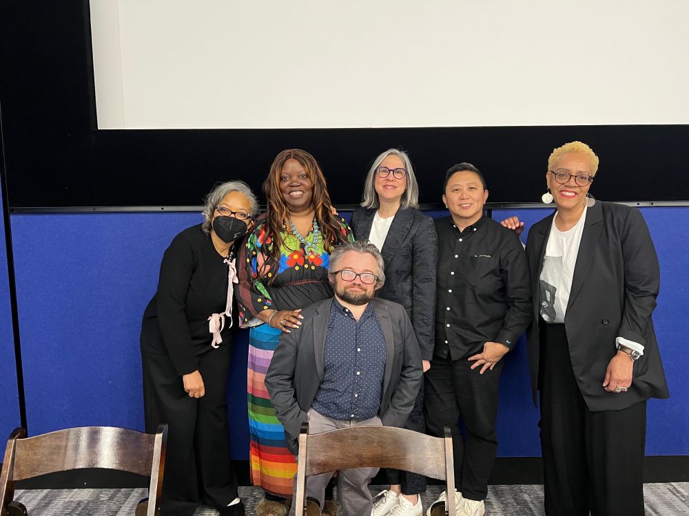 Daphne Brooks, Kandia Crazy Horde, Charles Hughe, Gayle Wald, Karen Tongson and Francesca Royster after their Cowboy Carter roundtable.
