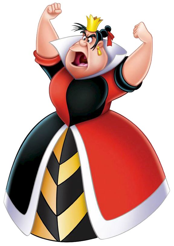 Queen of hearts from Disney’s animated film of Alice in Wonderland