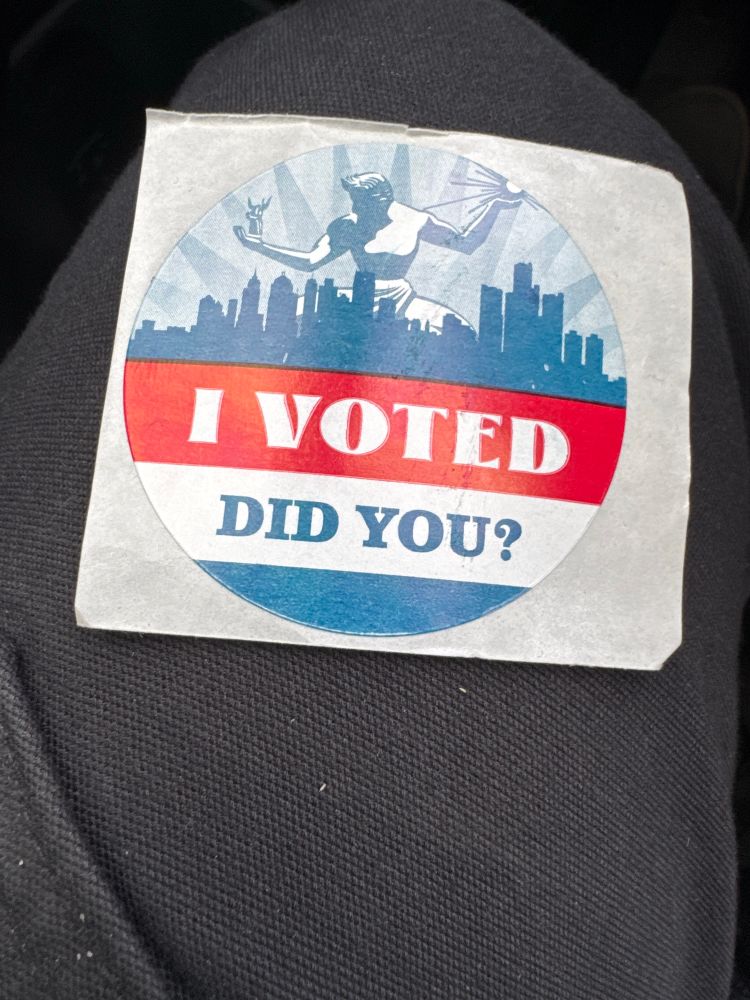 I Voted sticker (city of Detroit)