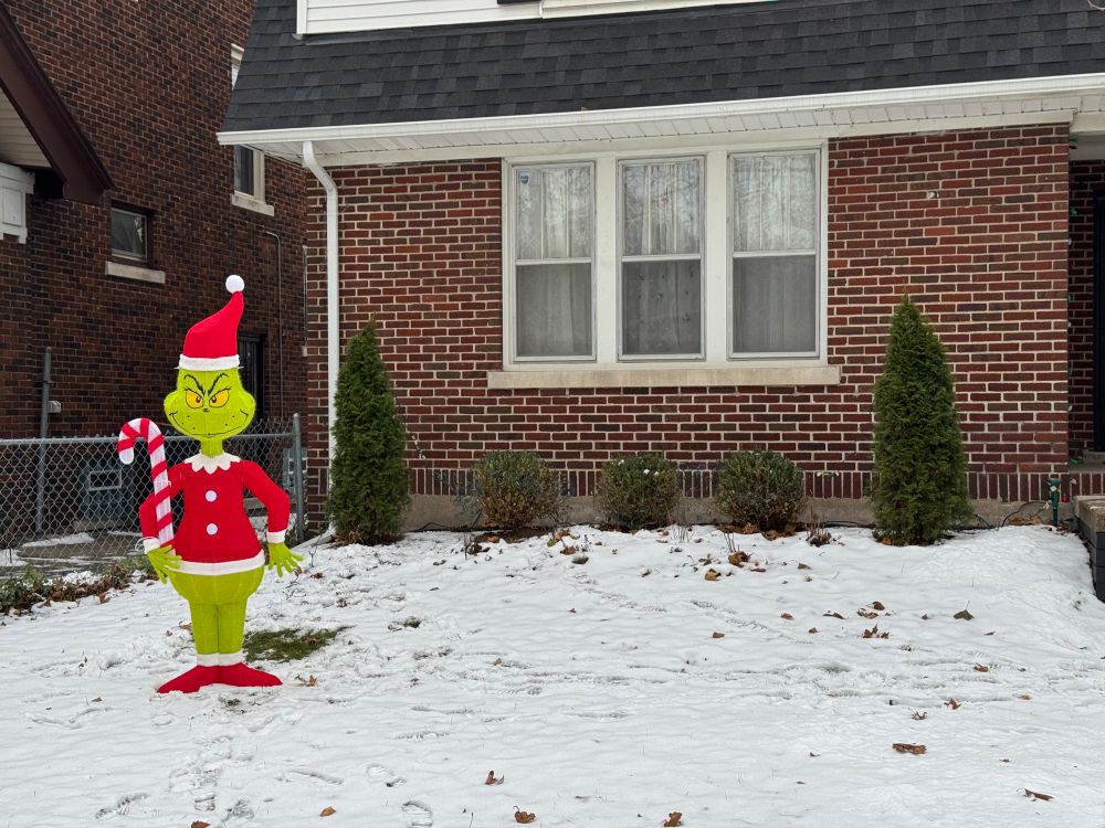 The Grinch yard ornament