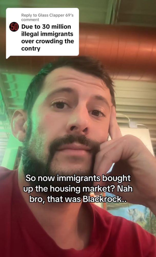  “Due to 30 million illegal immigrants over crowding the contry..” So now immigrants bought up the housing market? Nah bro, that was Blackrock..