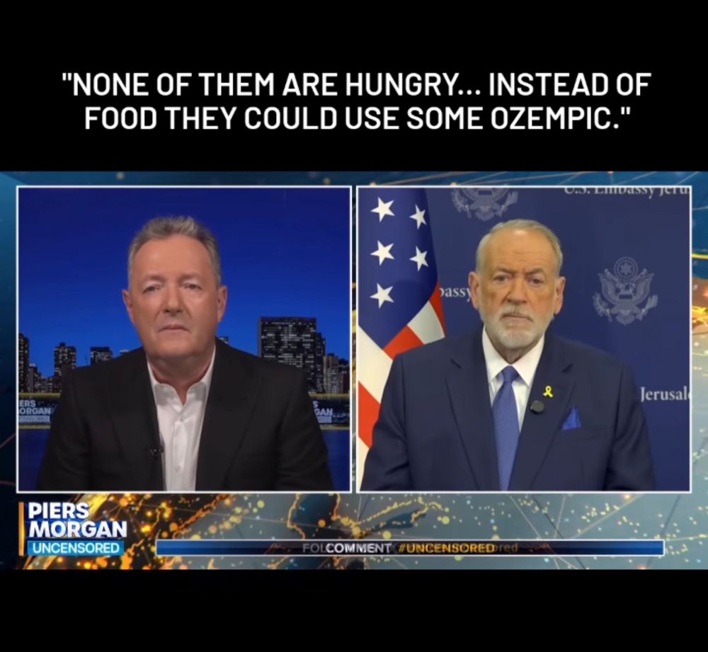"NONE OF THEM ARE HUNGRY... INSTEAD OF FOOD THEY COULD USE SOME OZEMPIC."
PIERS
MORGAN UNCENSORED
FOLCOMMENT #UNCENSORED red