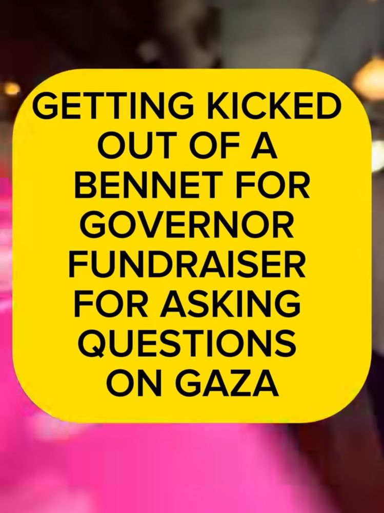 GETTING KICKED OUT OF A BENNET FOR GOVERNOR FUNDRAISER FOR ASKING QUESTIONS ON GAZA Yesterday, members of cd7 were kicked out of a Bennet for Governor fundraiser for asking questions about the Senator's stance on Gaza. We were quickly escorted out and called racist. Racism = prejudice + power. We ain't got no power when you're proximal to whiteness and positionality. Proof that Brown people can perpetuate white supremacy. Supporting a genocide enabler as a Brown person comes to show that white supremacy is not exclusive to white people. So who's the racist again? @senatorbennet @monicaduranhd23 Michael Bennet #michaelbennet 1 hour ago