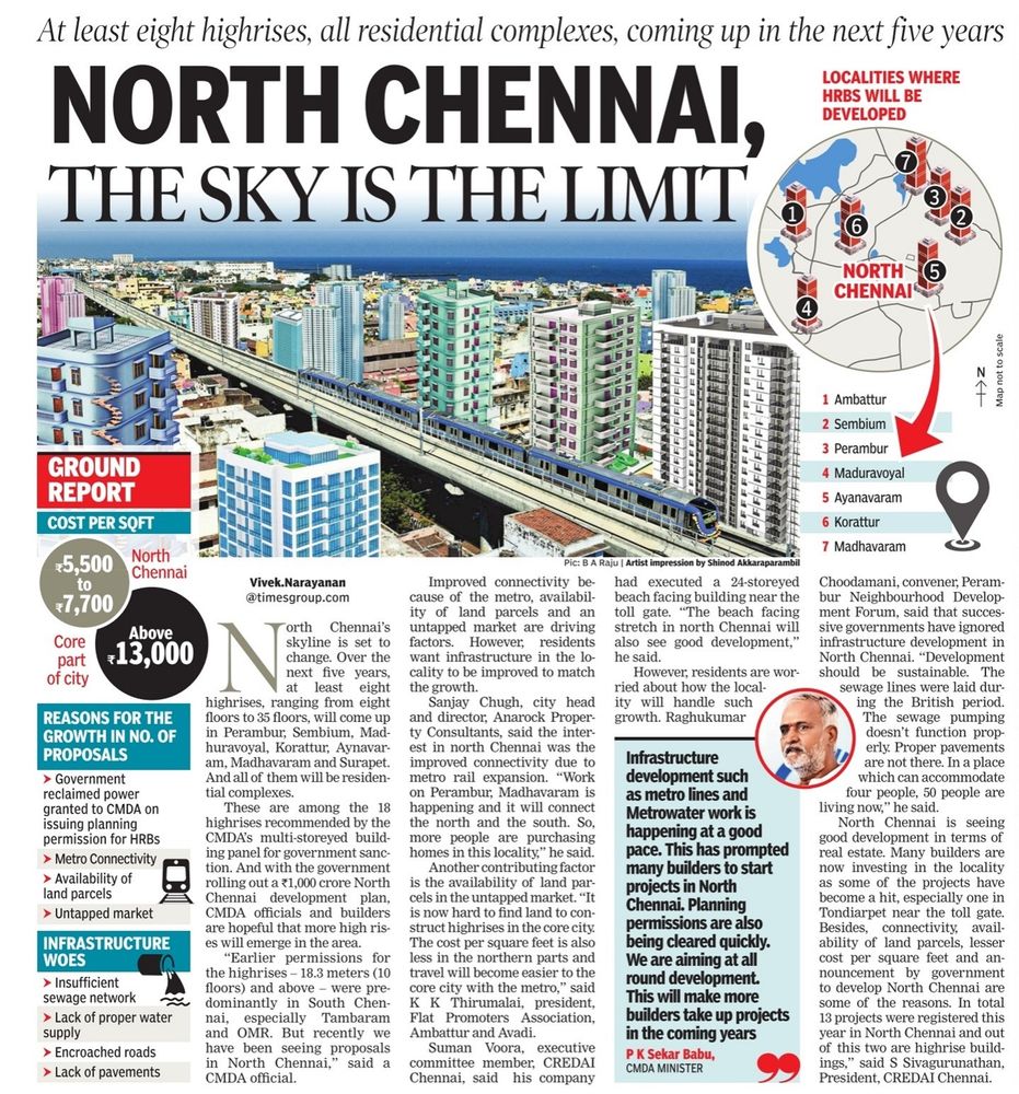 North Chennai, The sky is the limit.