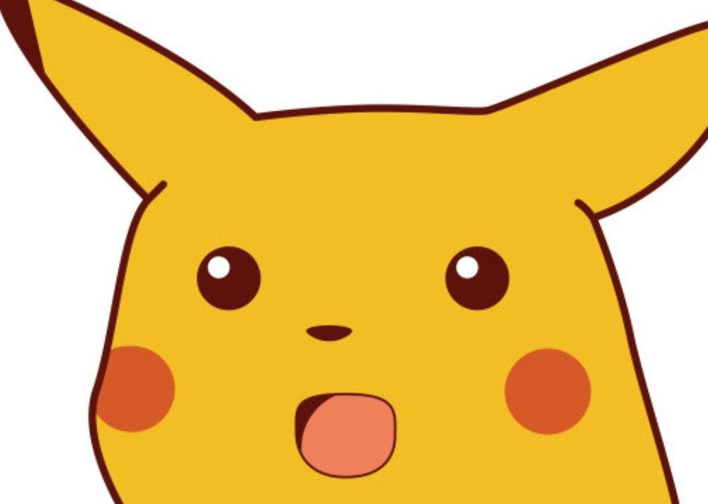 Meme of the "Surprised Pikachu" face