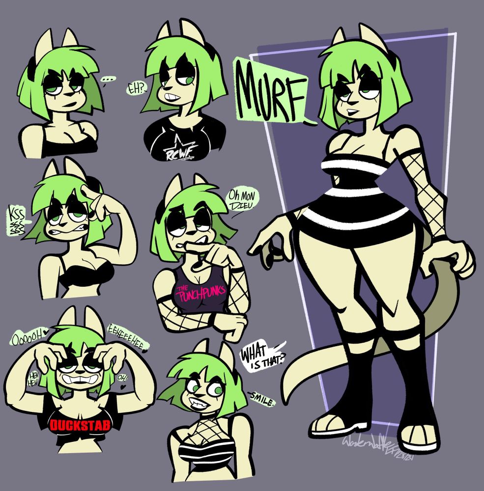 An old ref sheet of Murf from 2024