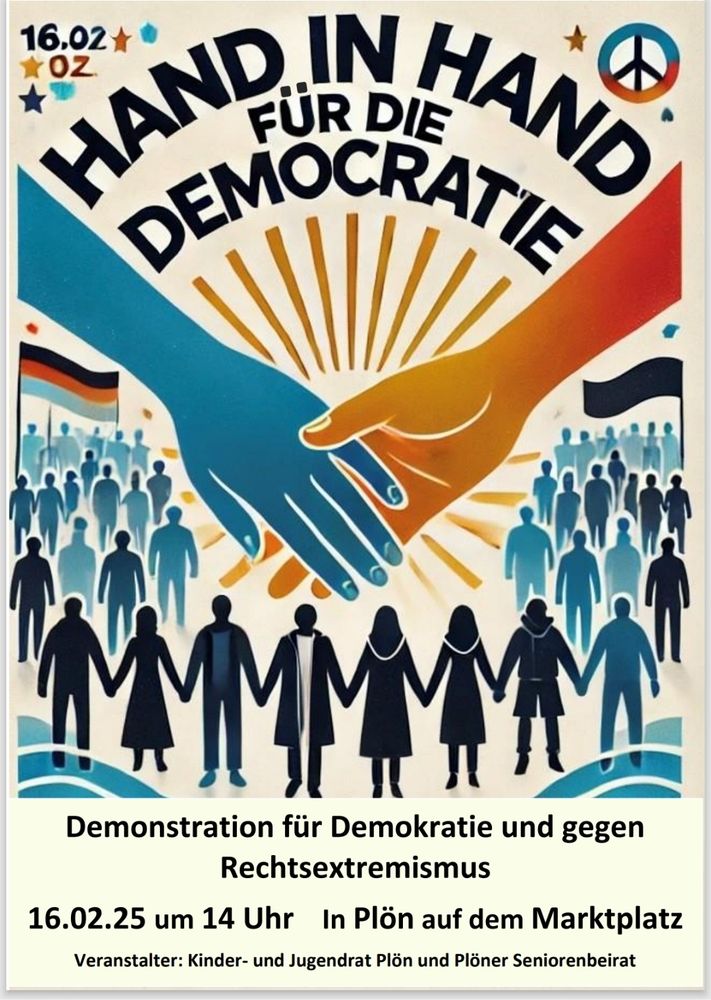 Einladung zur Demo gegen Rechts am 16.2.25 in Plön