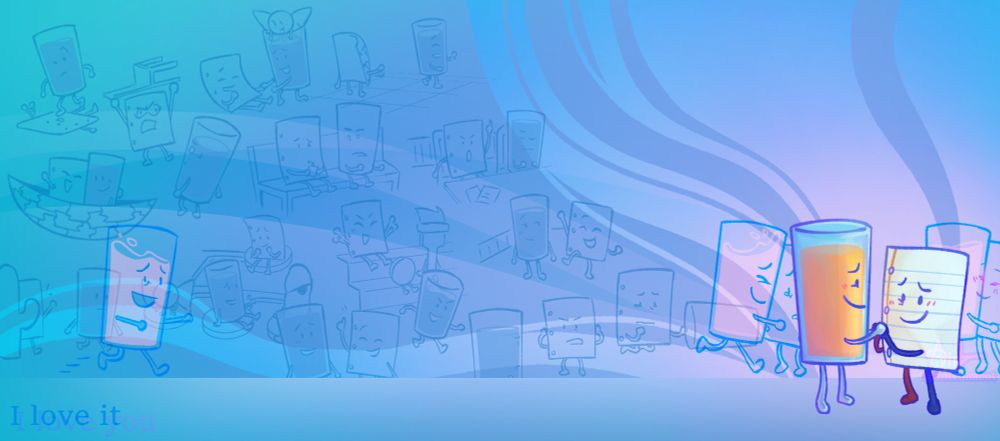 redraw of paper and OJ's "getting together moment" from the inanimate insanity finale s2 ep18. From the right to the left you see a redraw of OJ running towards paper, OJ crashing into paper in a hug, them holding hands like in the episode, and an afterward frame of them kissing. In the background is a redraw of all the notable moments of them together from s1 onwards.