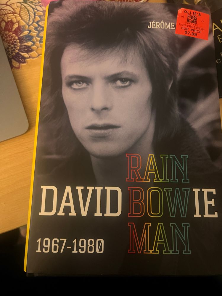 A book titled David Bowie Rainbow Man by Jerome Soligny
