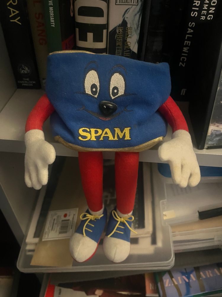 A plush can of Spam