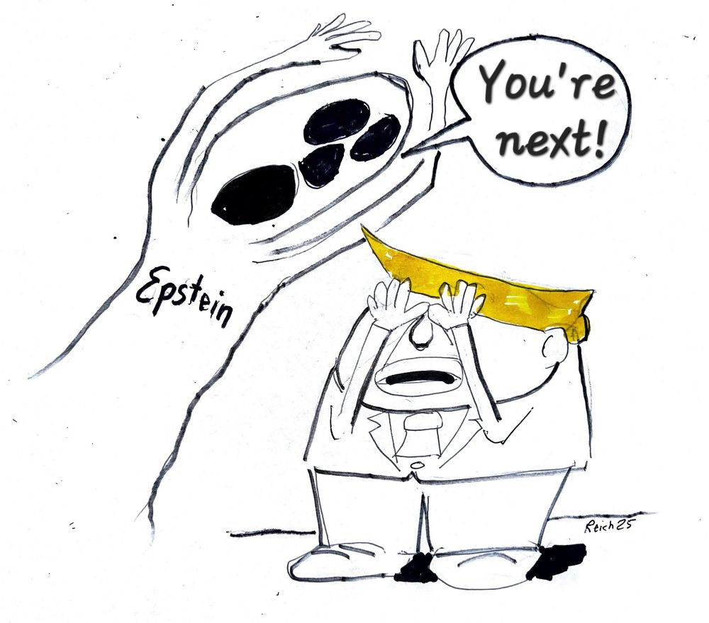 The ghost of Epstein haunting the orange Shitgibbon. 