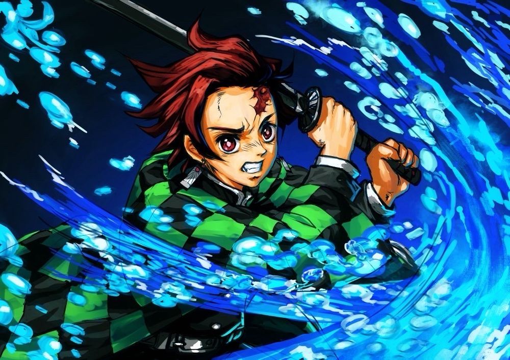 ママ描いて〜〜って言われて当時鬼滅知らなくて、検索して参考にしたパズルの絵が難しすぎた(^p^)