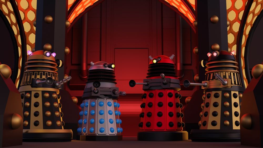 Render Showcasing the Daleks present in this file.
Credit to WhosWho, Dalek_Spectre and Mechmaster for the scenery elements.