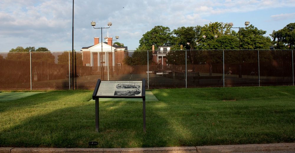 The execution site is located at what is now Ft. McNair near the tennis courts. 