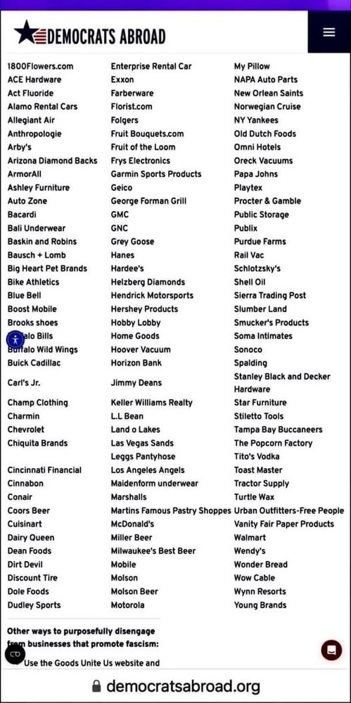 List of companies openly supporting Project 2025, vetted against donations registered on Goods Unite Us