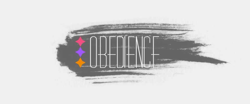 The logo of OBEDIENCE, a game made for GMTK jam 2025