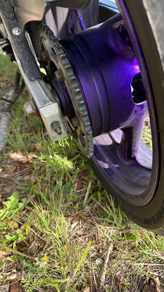 Missing chain on motorcycle