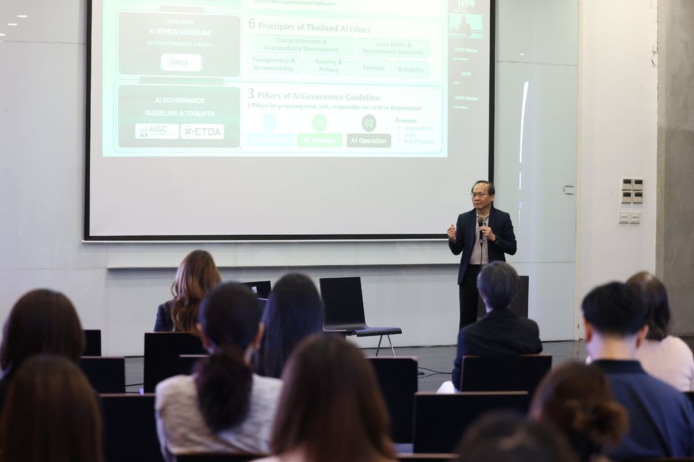 HITAP co-hosted a side meeting on “Ethics and Governance of Artificial Intelligence for Health” with the National Health Commission Office as part of the UNESCO BKK AI Week! (The 3rd UNESCO Global Forum on the Ethics of AI (GFEAI)) on June 24, 2025.
The session brought together panelists from World Health Organization, Thailand’s Ministry of Public Health, Electronic Transactions Development Agency (ETDA), and international experts from the National University of Singapore, exploring how AI can be developed and used ethically in health systems.
From global frameworks to national efforts, and from policy to practice, the discussion highlighted that ethical AI is not about replacing humans, but supporting them, responsibly.