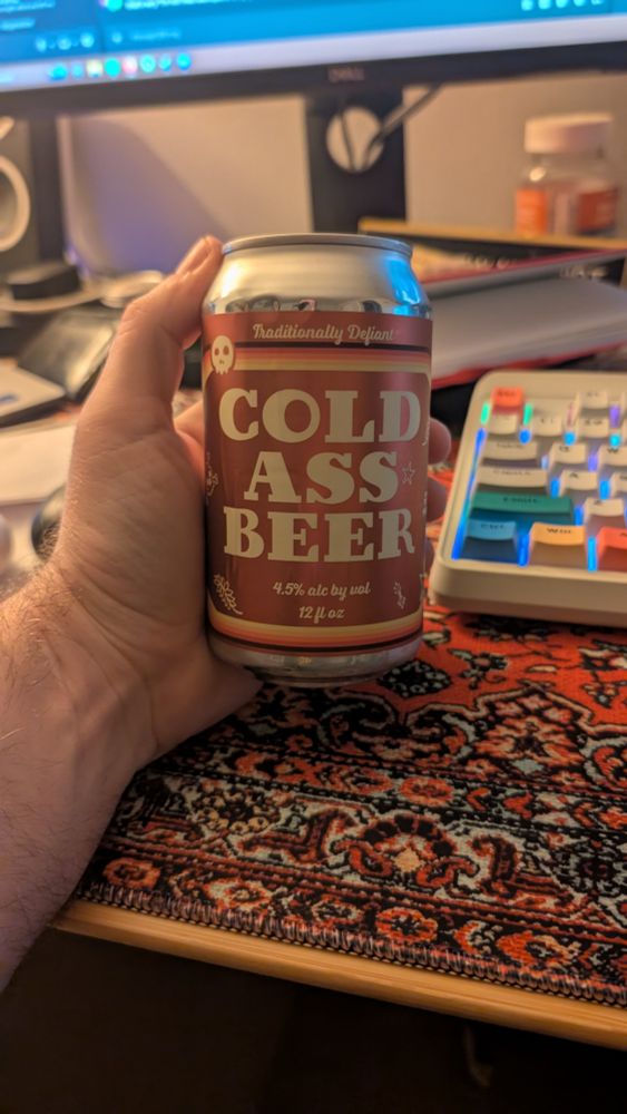 A can of Cold Ass Beer from Against the Grain Brewing of Louisville, KY