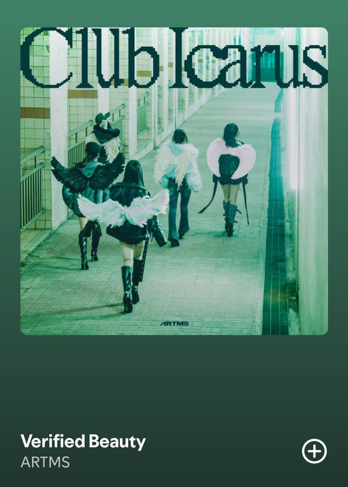 spotify screenshot of verified beauty by artms from their club icarus album