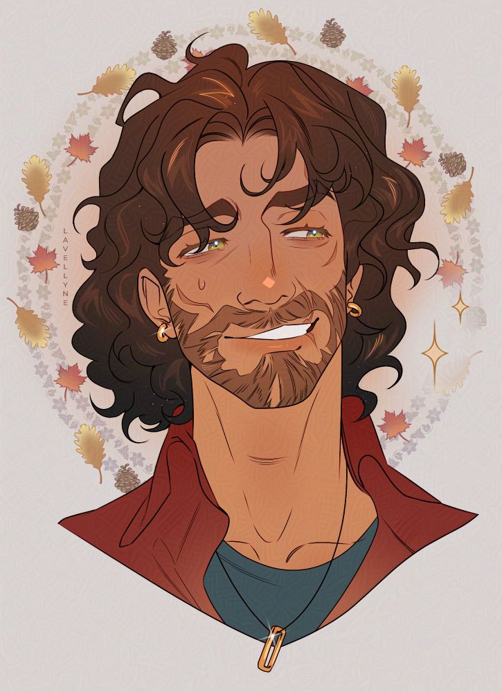 shows a man smirking, looking to his left. he's stressed