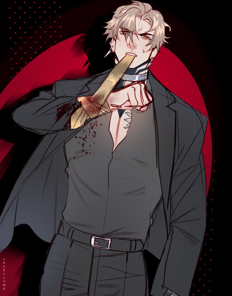 shows a man tying a golden tie around his wrist