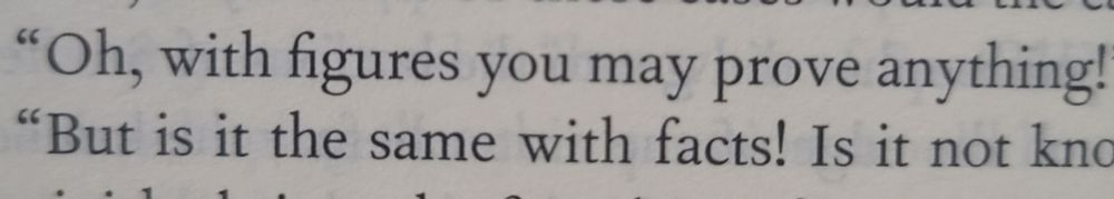 Excerpt from Jules Verne: "Oh, with figures you may prove anything!" "But it is the same with facts!"