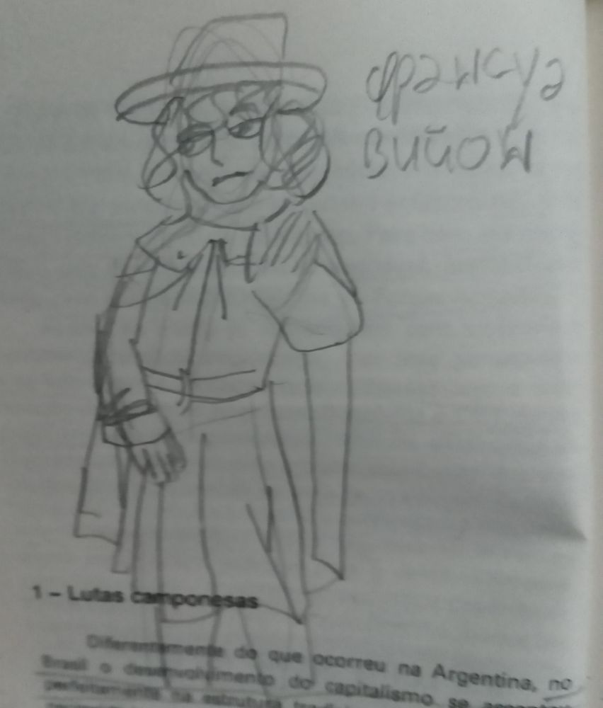 Minha releitura, escrito o nome dele em cirílico do lado.