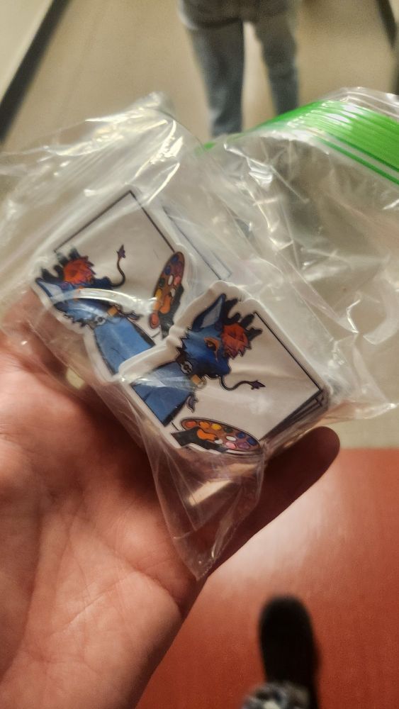 Stickers of the carbuncle named Vinta Crystal