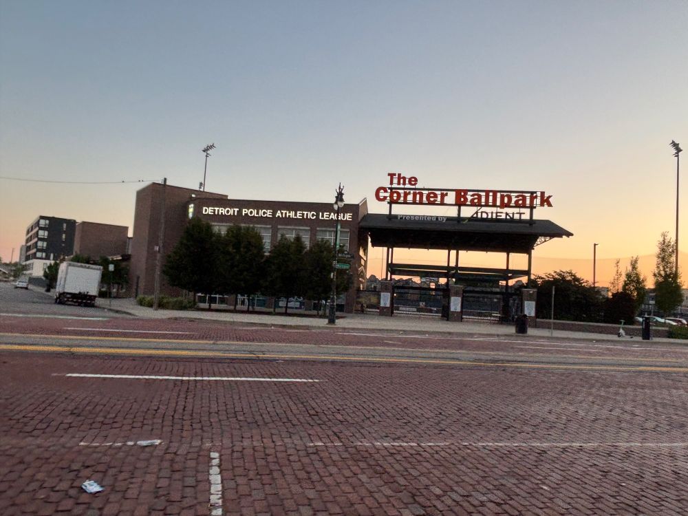 The former site of Tiger Stadium in Detroit, now a community ballpark