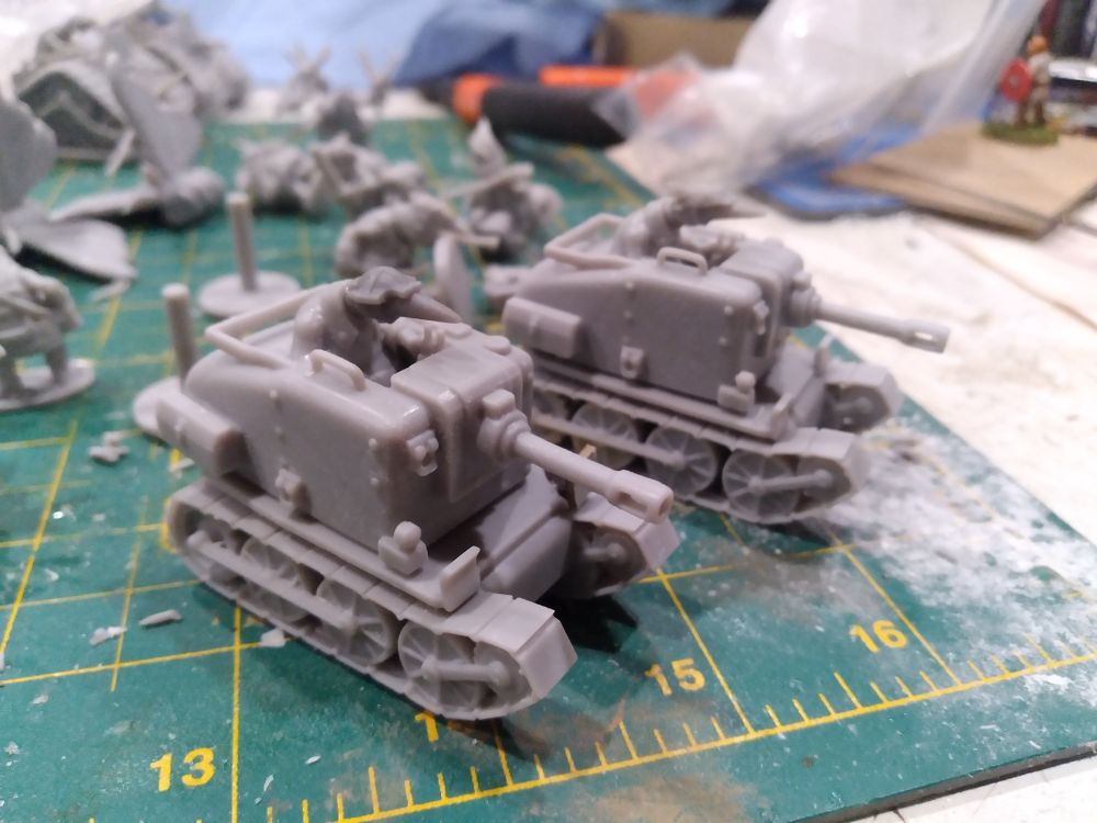 Crusader squad tractors/tankettes 
One for Crusaders 
One for Toulmore 