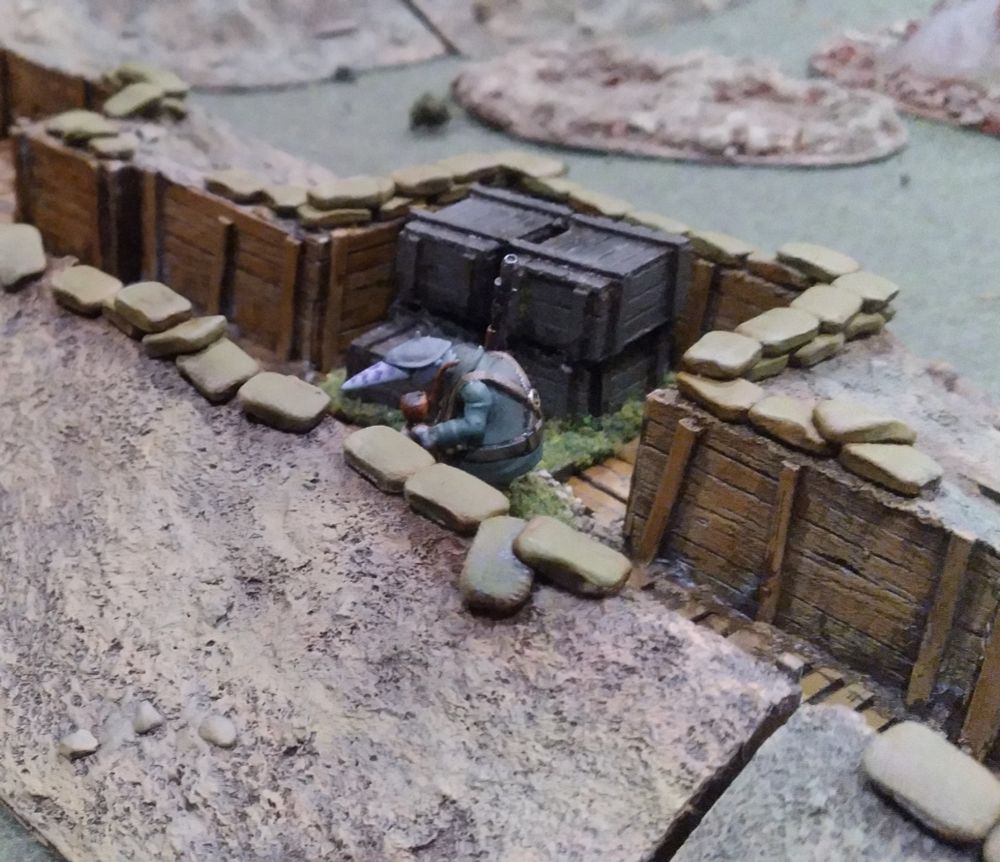 Sentry with pipe at ammunition dump