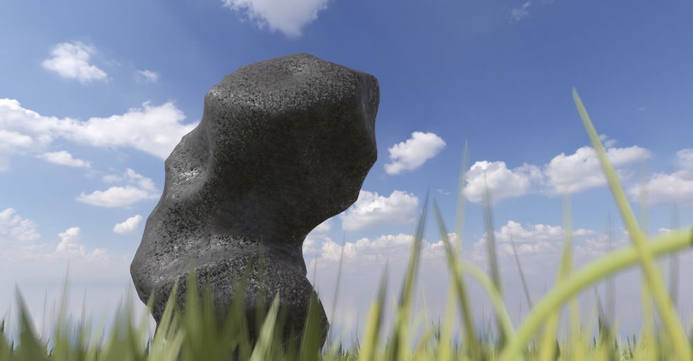 3D Render of a Rock using Godot Engine