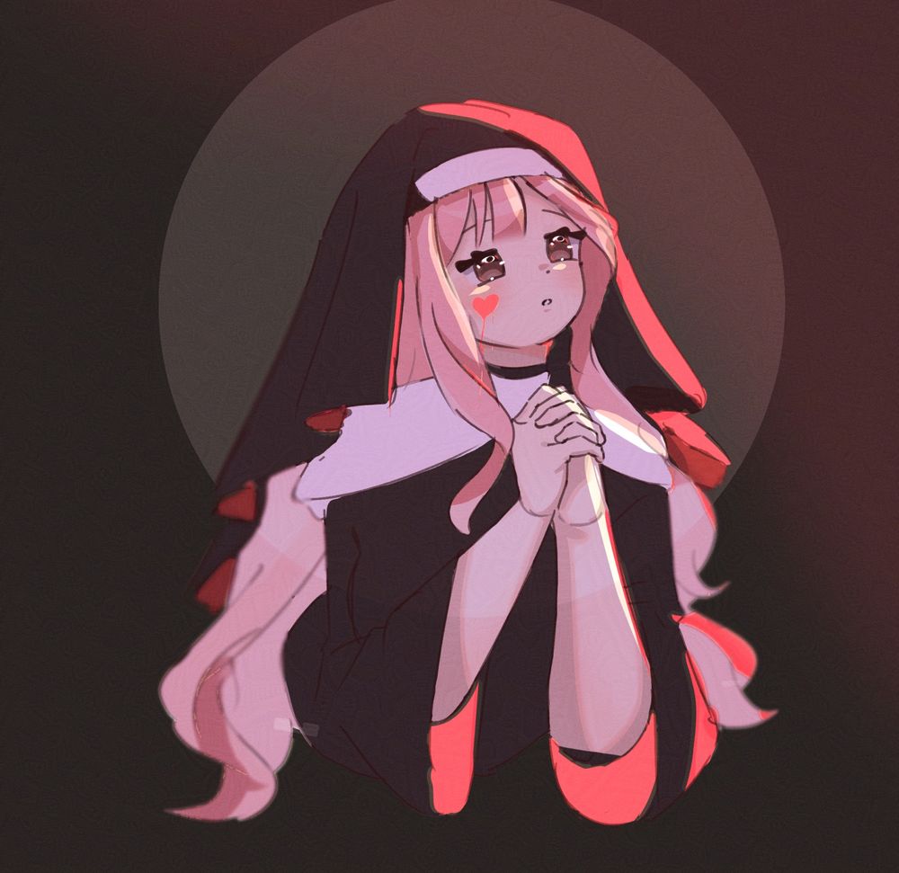 my oc in a nun outfit
