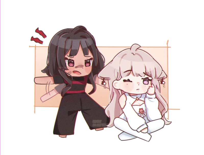 my oc xue standing 8 my oc soo sitting down 