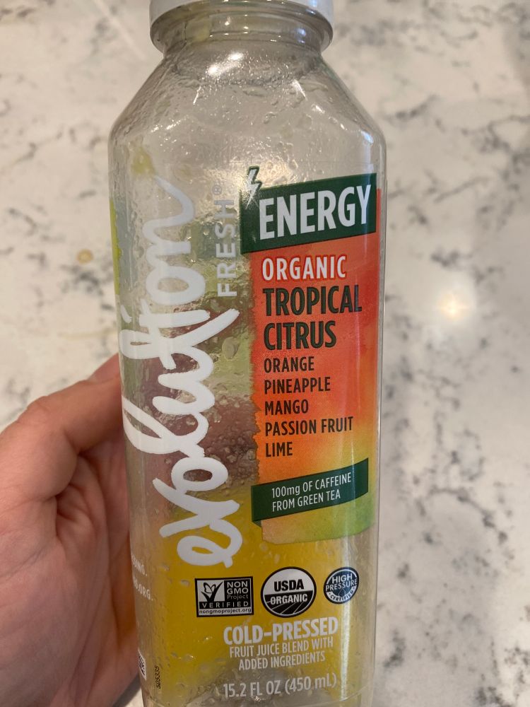 Caffeinated citrus drink from evolution 