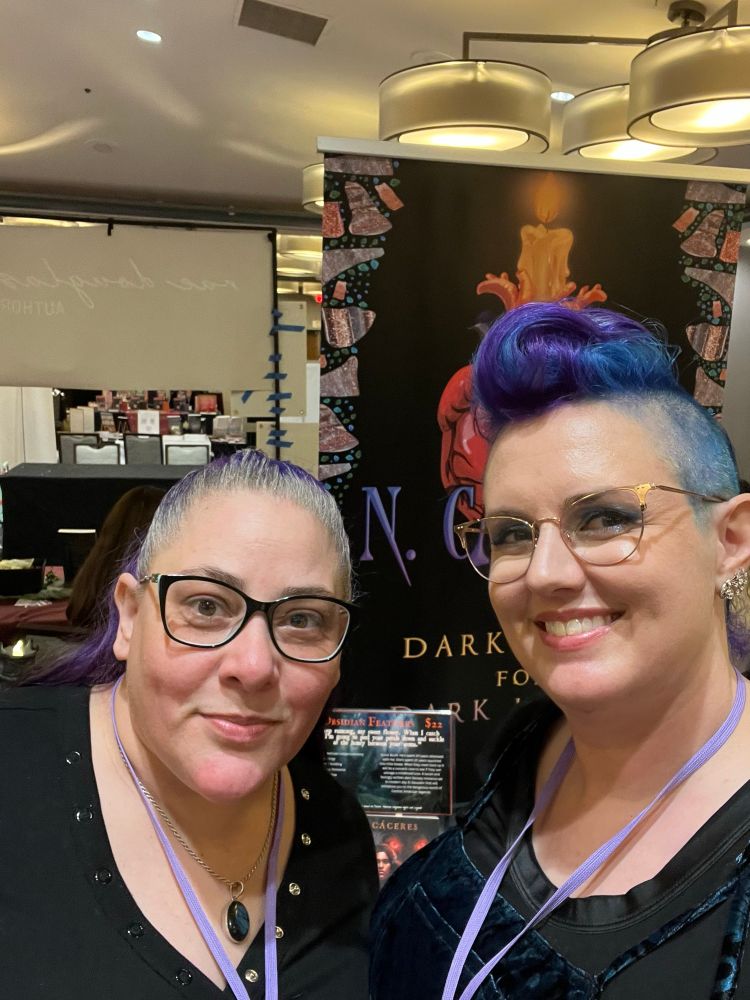 Author C.A. Chaplin and author N. Cáceres